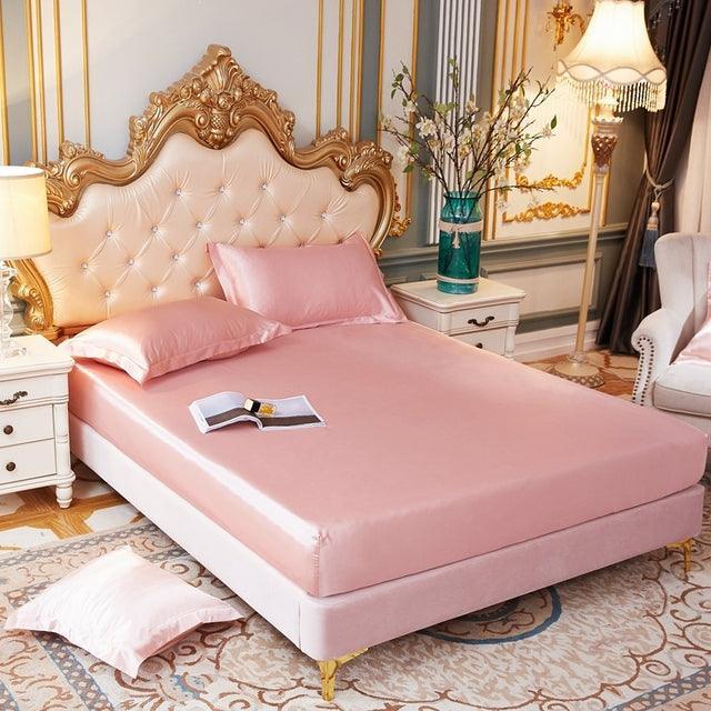 Conjunto Sleep Luxury™ /  Jogo de Lençol em Seda Cetim + Fronhas - ModernLar