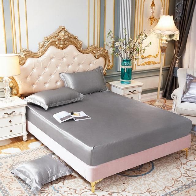 Conjunto Sleep Luxury™ /  Jogo de Lençol em Seda Cetim + Fronhas - ModernLar