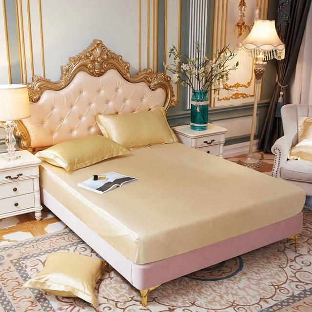 Conjunto Sleep Luxury™ /  Jogo de Lençol em Seda Cetim + Fronhas - ModernLar