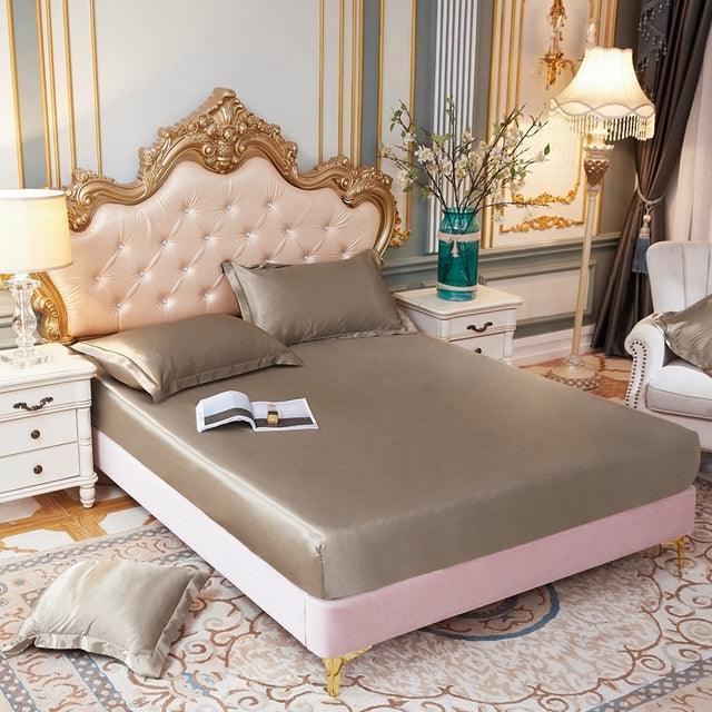 Conjunto Sleep Luxury™ /  Jogo de Lençol em Seda Cetim + Fronhas - ModernLar