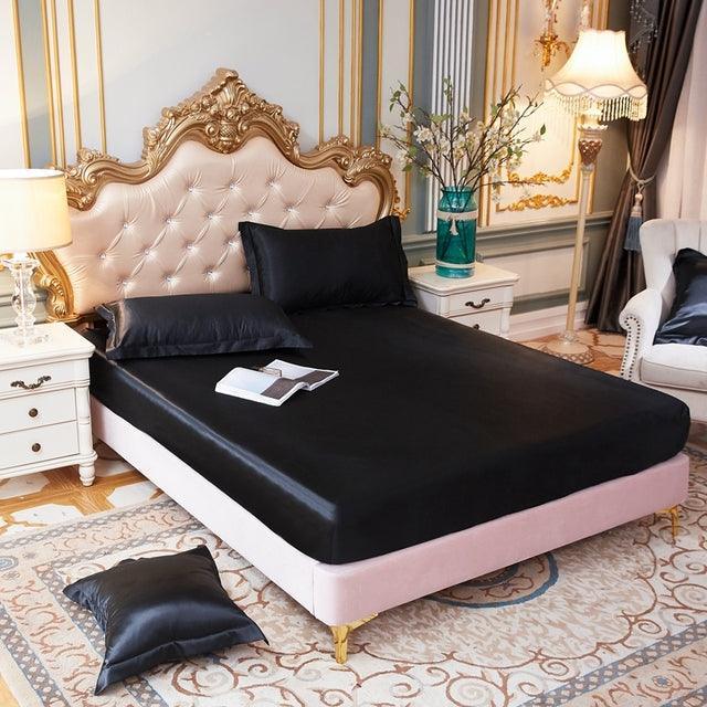 Conjunto Sleep Luxury™ /  Jogo de Lençol em Seda Cetim + Fronhas - ModernLar