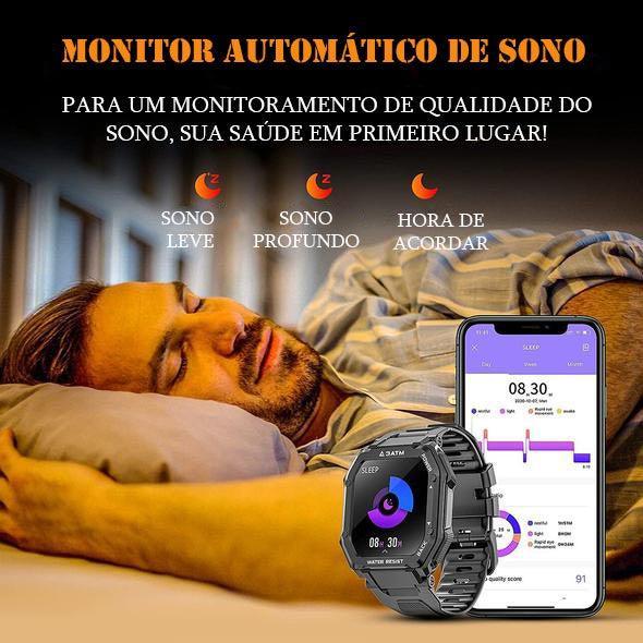 Relógio Inteligente Esportivo de Pressão Arterial 3ATM À Prova d'água - ModernLar