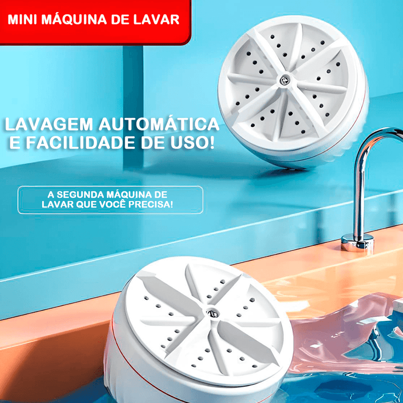 Mini Máquina de Lavar Híbrida Modern Lar™ / Transforme Qualquer Recipiente em uma Máquina de Lavar Eficiente! - ModernLar