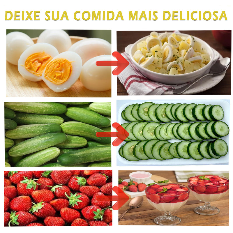 Kit de 3 Fatiadores Modern Lar™ com Lâminas de Aço Inoxidável e Corte Preciso / Transforme Sua Cozinha e Prepare Pratos Deliciosos em Segundos!