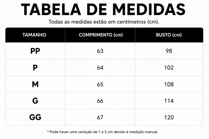 Guia de Tamanhos