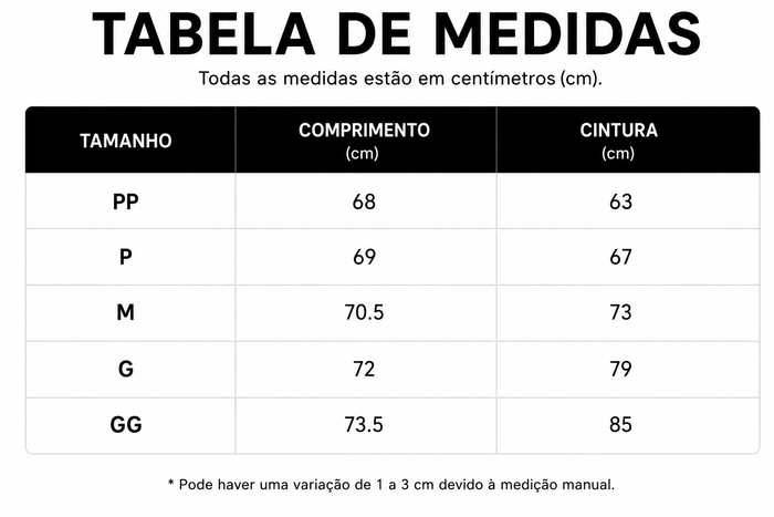Guia de Tamanhos