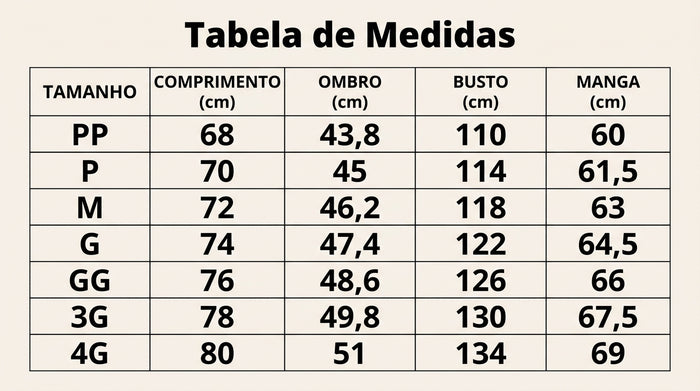 Guia de Tamanhos