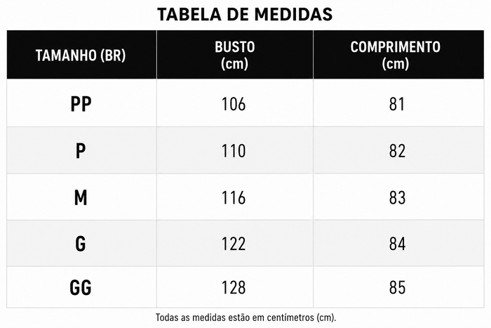 Guia de Tamanhos
