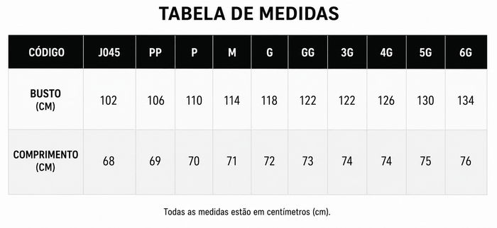 Guia de Tamanhos
