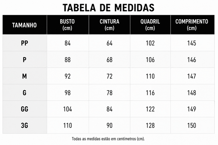 Guia de Tamanhos