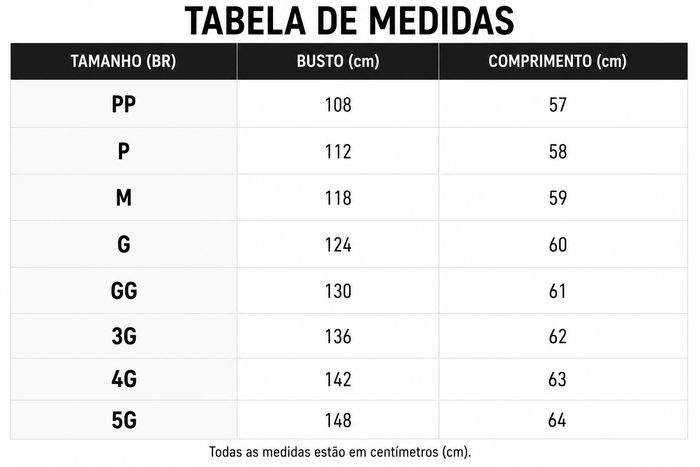 Guia de Tamanhos