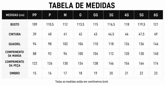 Guia de Tamanhos