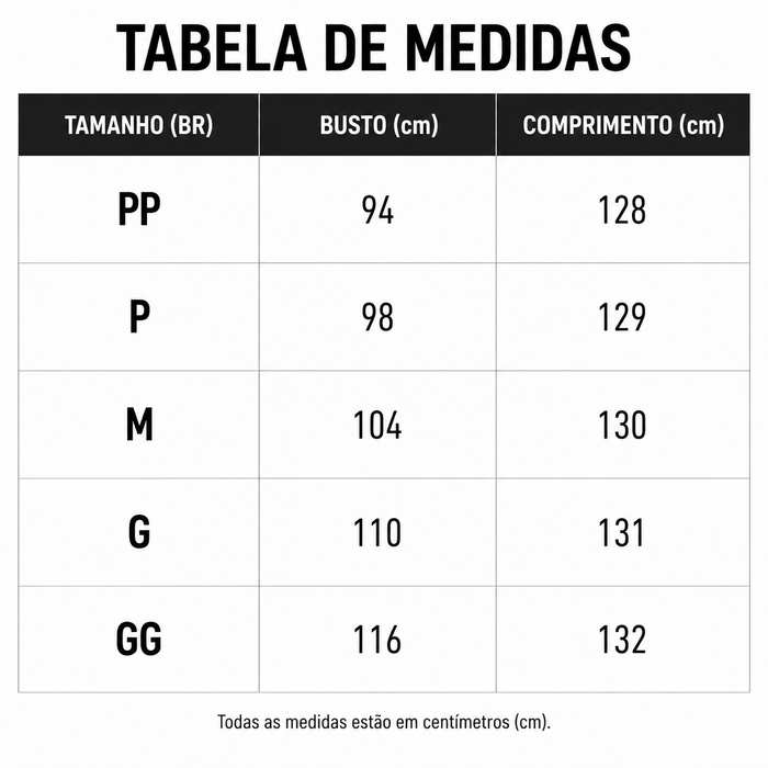 Guia de Tamanhos