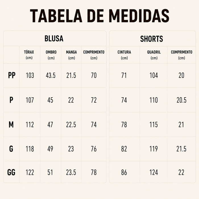Guia de Tamanhos