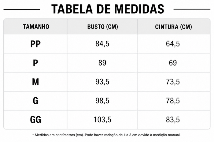 Guia de Tamanhos