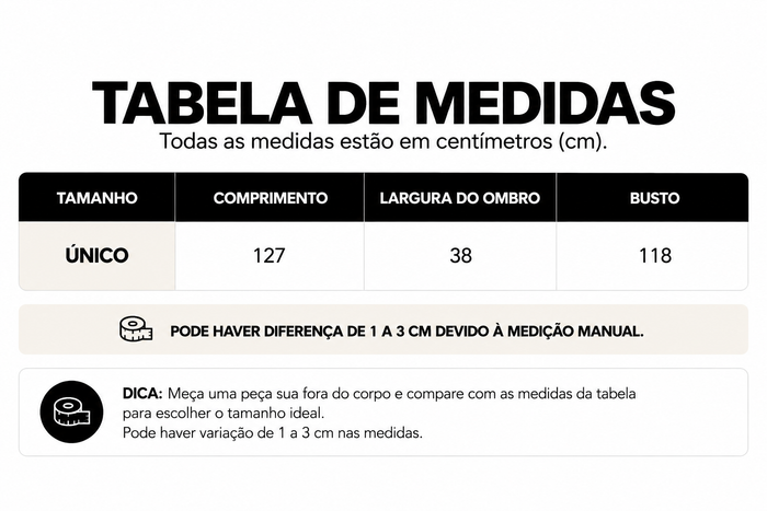Guia de Tamanhos