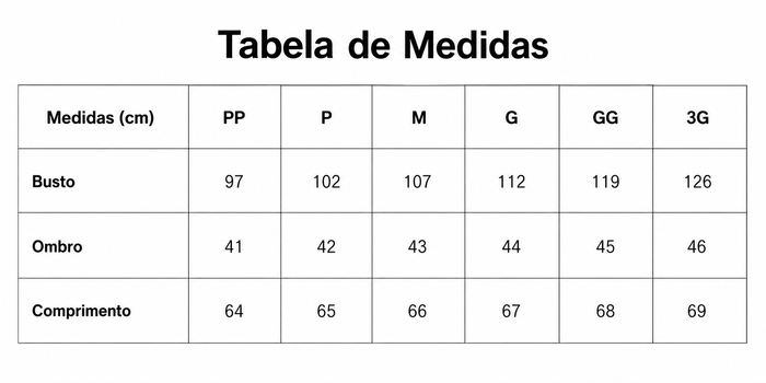 Guia de Tamanhos