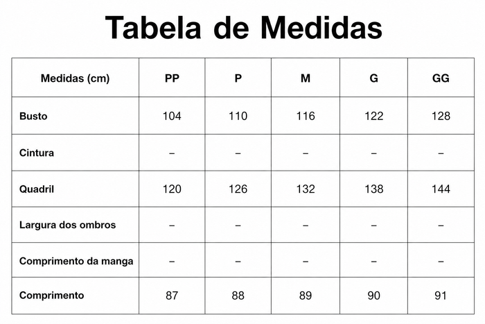Guia de Tamanhos