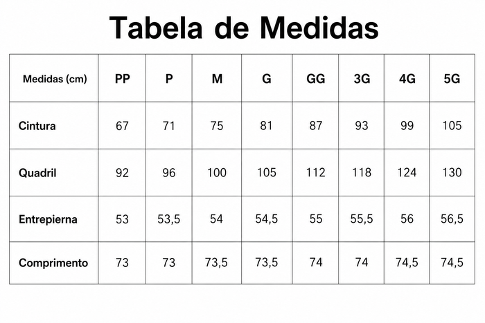 Guia de Tamanhos