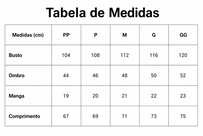 Guia de Tamanhos