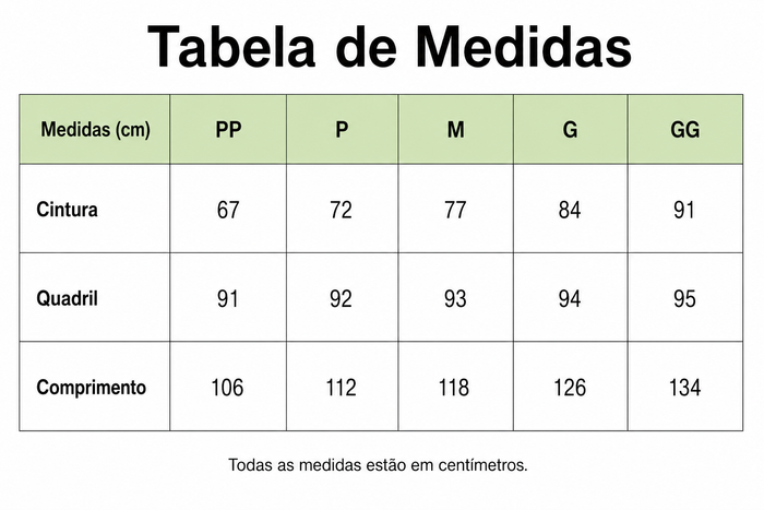 Guia de Tamanhos