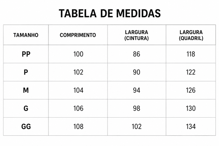 Guia de Tamanhos