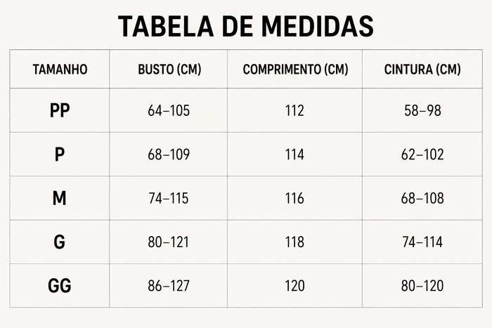 Guia de Tamanhos