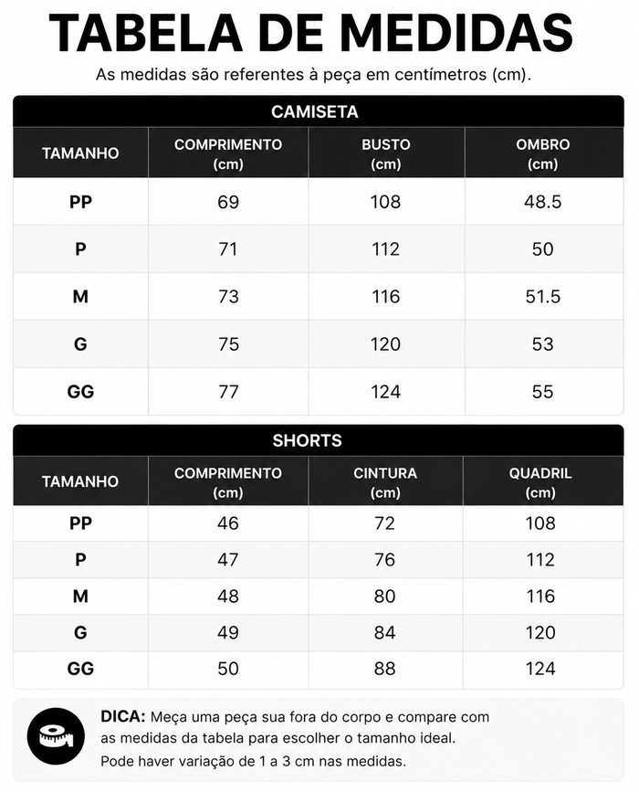 Guia de Tamanhos