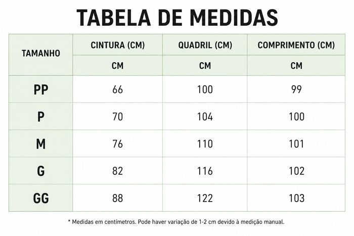 Guia de Tamanhos