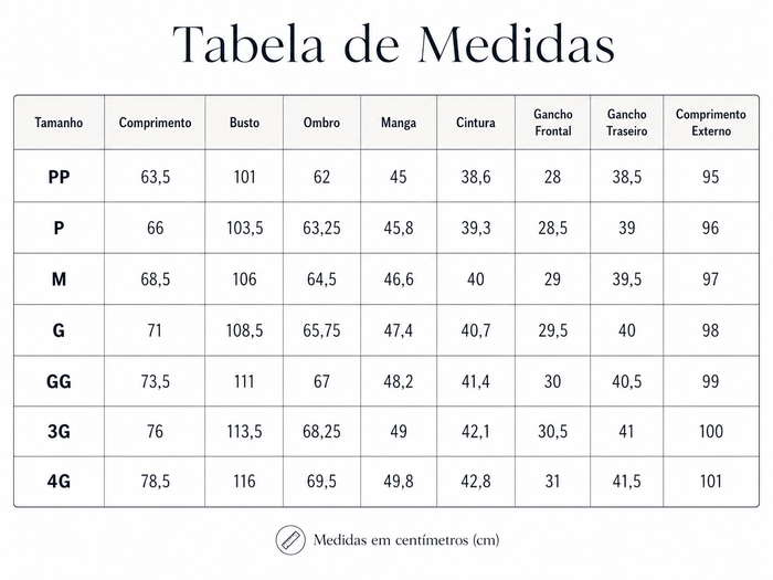 Guia de Tamanhos