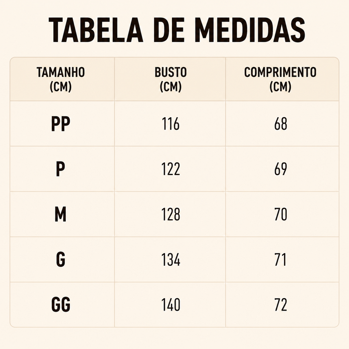 Guia de Tamanhos