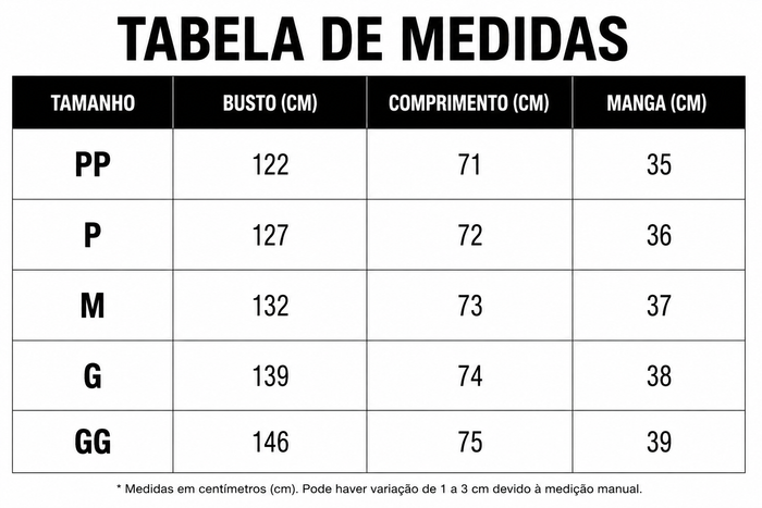Guia de Tamanhos
