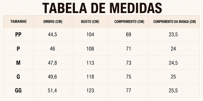 Guia de Tamanhos