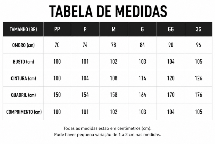 Guia de Tamanhos