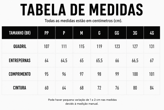 Guia de Tamanhos
