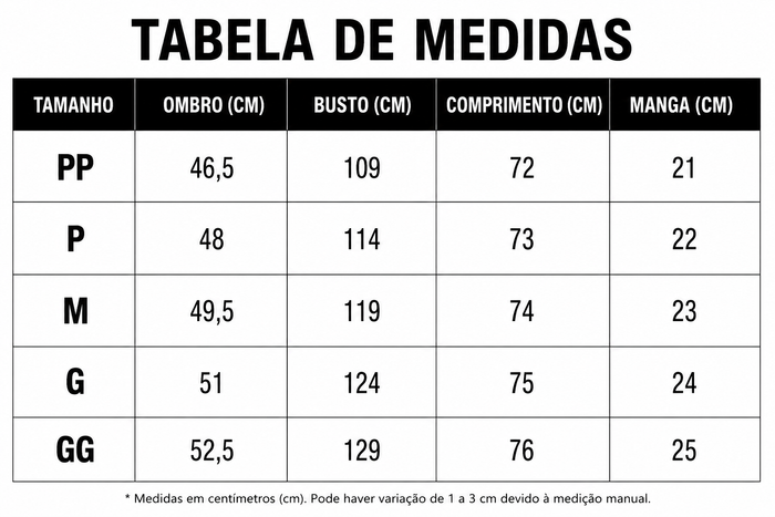 Guia de Tamanhos