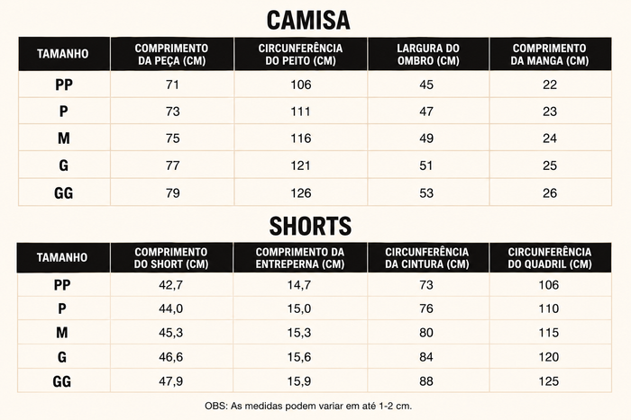 Guia de Tamanhos