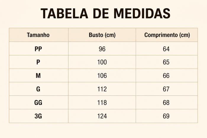 Guia de Tamanhos