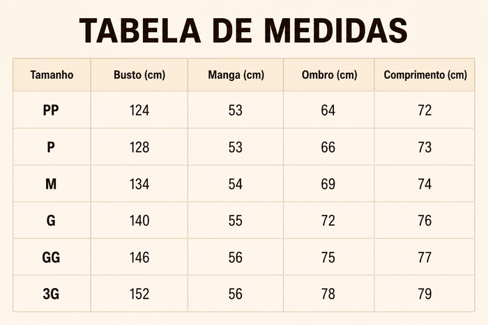 Guia de Tamanhos