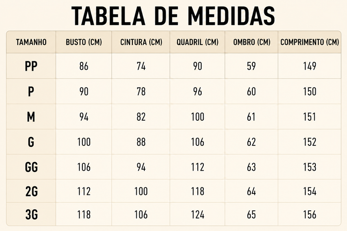 Guia de Tamanhos