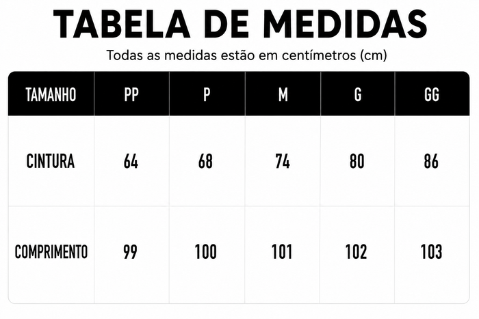Guia de Tamanhos