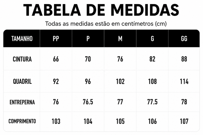Guia de Tamanhos