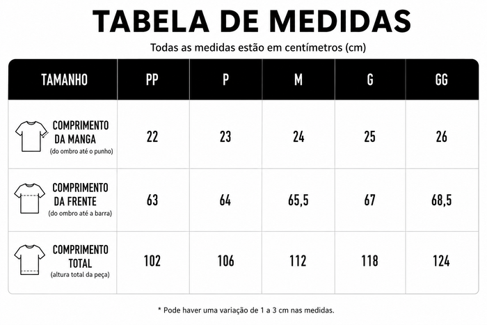 Guia de Tamanhos