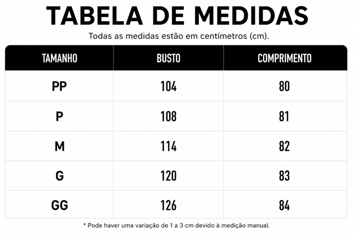Guia de Tamanhos