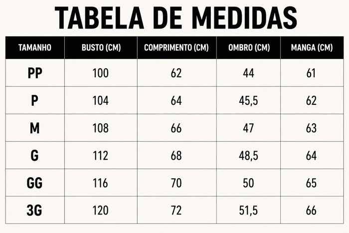 Guia de Tamanhos