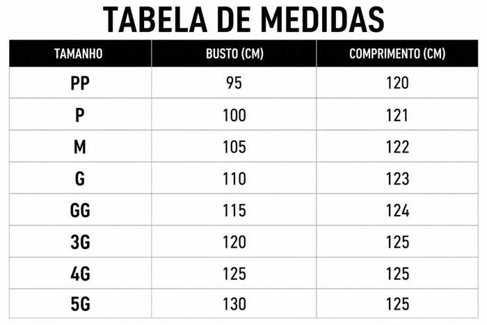 Guia de Tamanhos