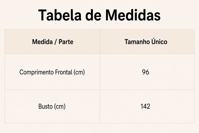 Guia de Tamanhos