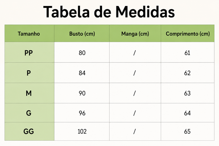 Guia de Tamanhos