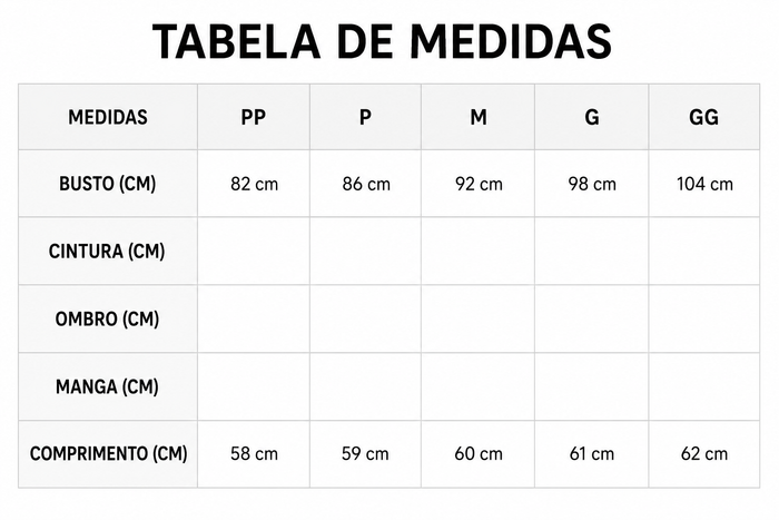 Guia de Tamanhos