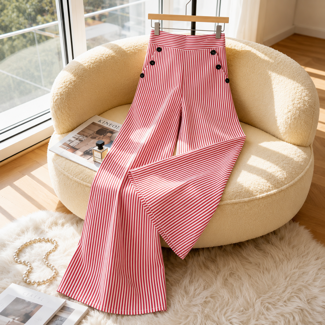 Calça Pantalona Bellagio™ com Caimento de Alfaiataria e Elegância Natural